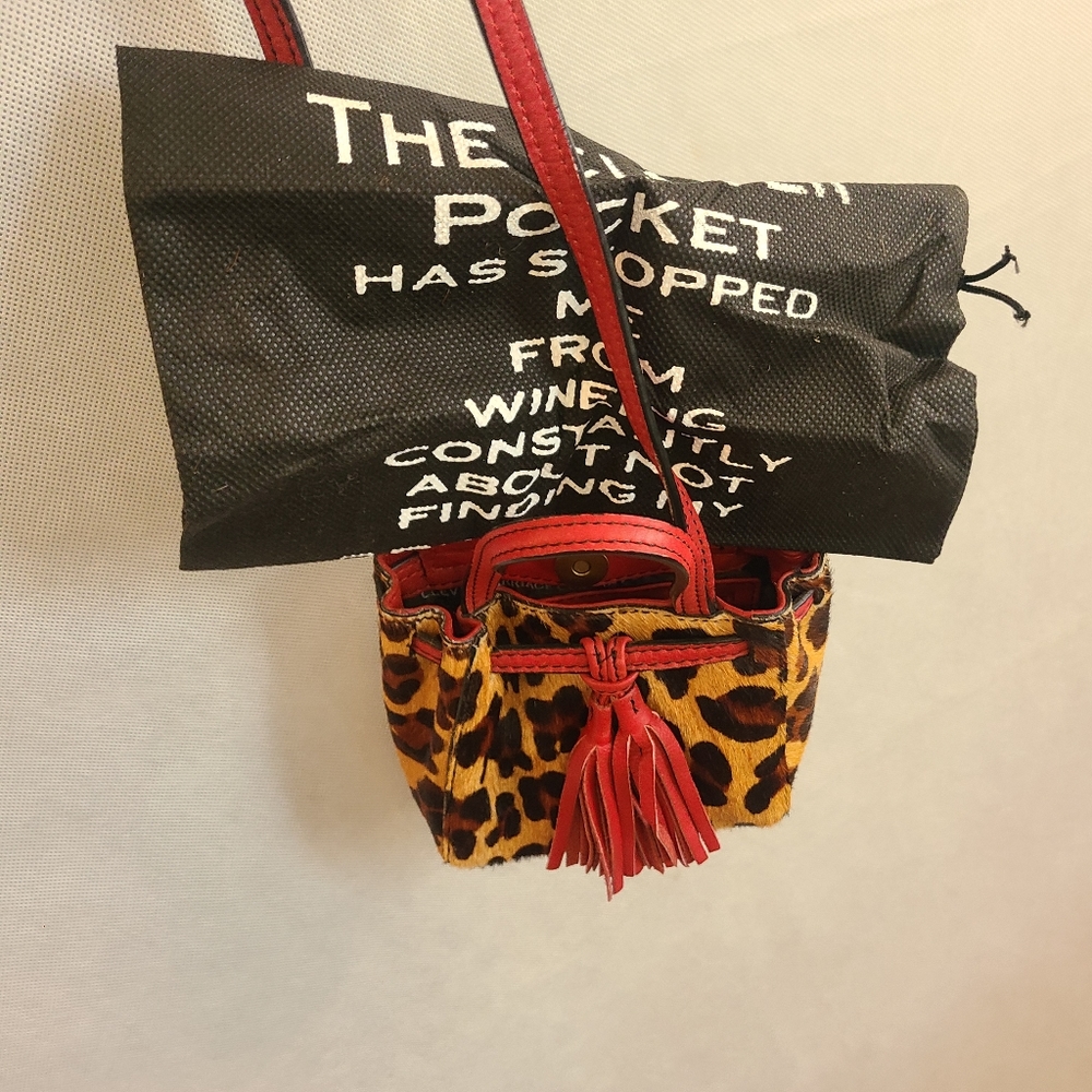 The Clever Carriage Company Pocket Leopard print Crossbody Mini Bag